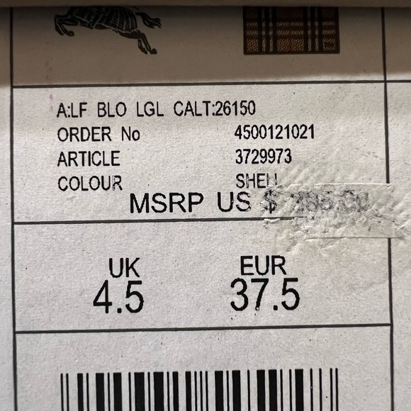 Burberry leather peep ballerina size US6.5 - Picture 10 of 13